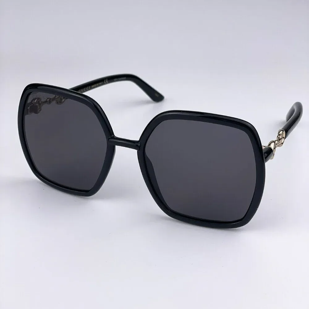 SALE! NEW Gucci GG0890S 001 Black Grey Square Oversized Women Sunglasses - Picture 6 of 11